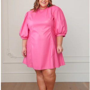 Pink Puff Sleeve Dress by JessaKae